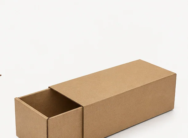 Telescope corrugated box with separate lid and base