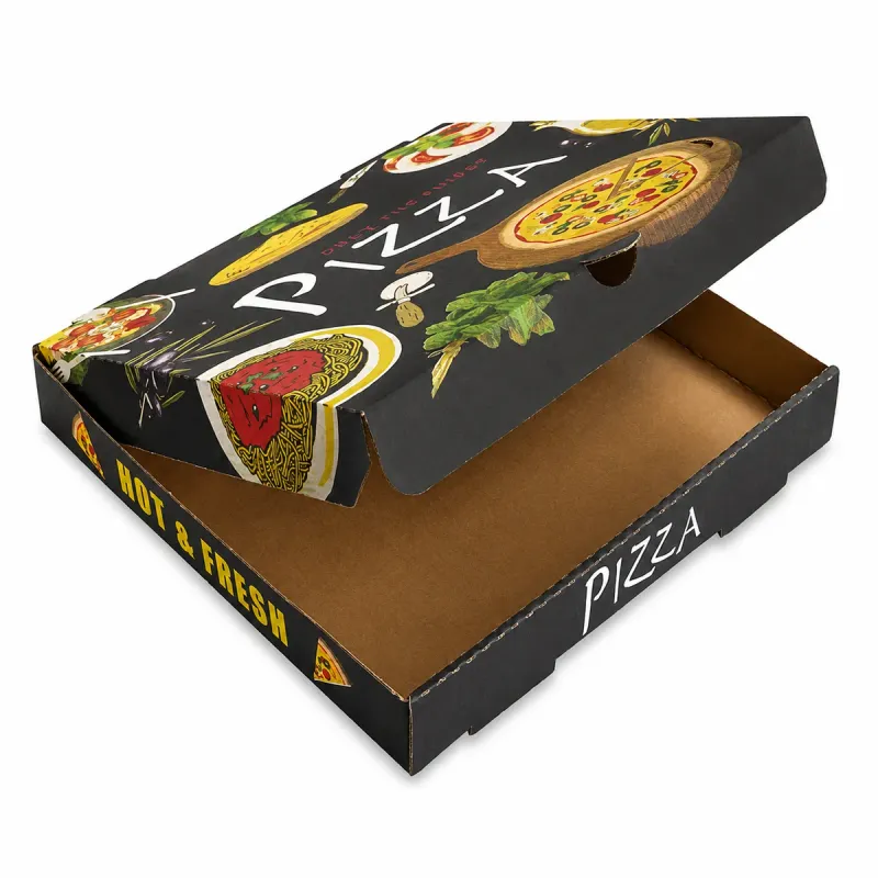 Pizza Boxes - Custom Print - Full Colour (CMYK) on White liner